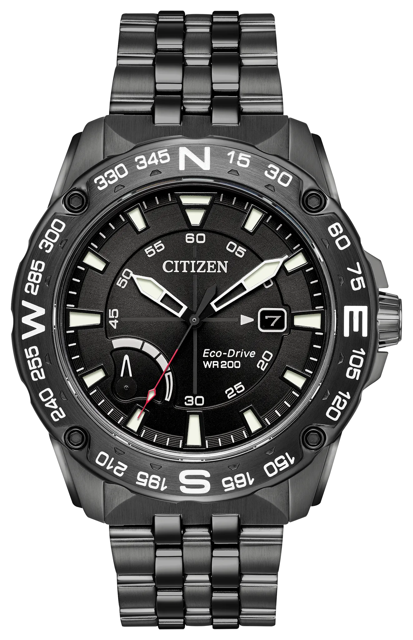 PRT- Men's Eco-Drive AW7047-54H Steel Grey Dial Watch | CITIZEN